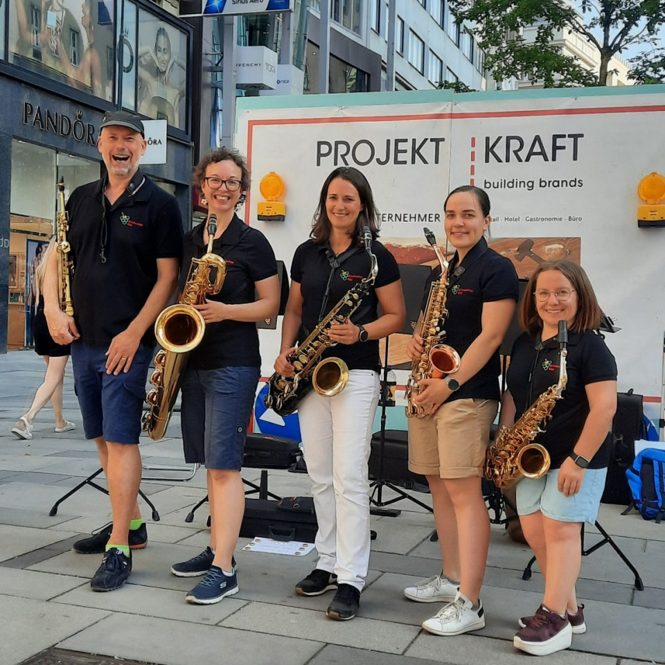 G'mischter Sax auf der Kärtner Straße